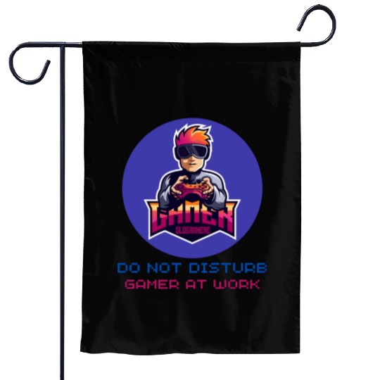 Do Not Disturb Gamer At Work-Gaming Lover Garden Flags