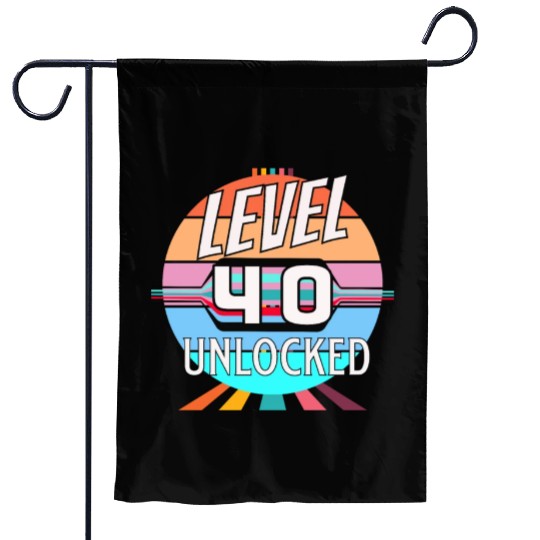 40th Birthday Bonus Level Garden Flags
