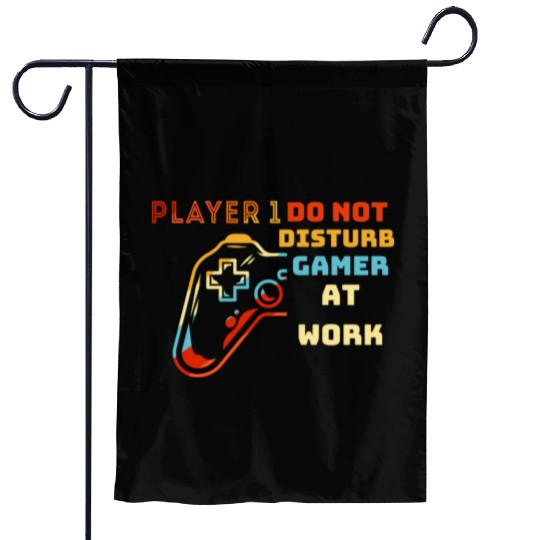 Do Not Disturb Gamer At Work-Gaming Lover Garden Flags