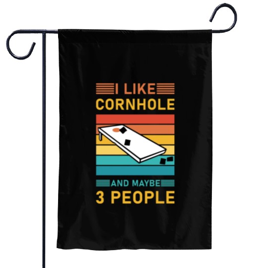 I like cornhole and maybe 3 people - Bean Bag Toss Garden Flags