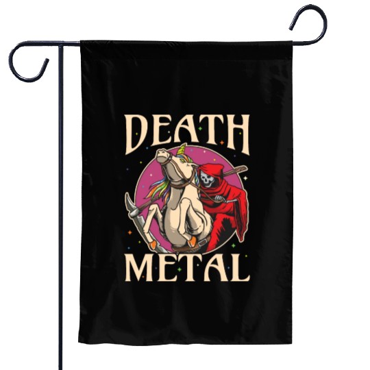 Reaper Rock Satan Unicorn Festivals Death Metal Garden Flags