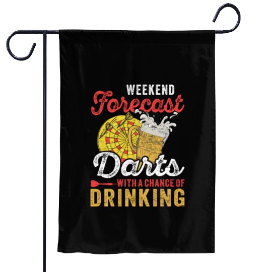Dart Dartboard Weekend Forecast Darts Drinking Garden Flags