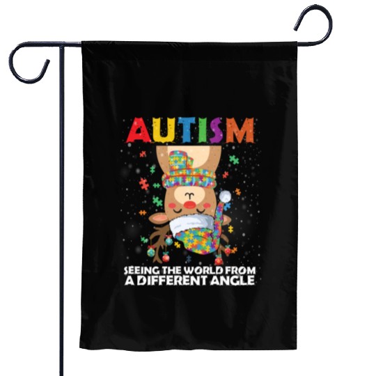 Autism Rudolph Deer Christmas Garden Flags