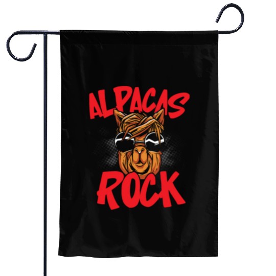 Alpacas Rock Llama Alpaca Whisperer Farm Animal Garden Flags