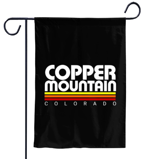 Retro Copper Mountain Colorado Garden Flags