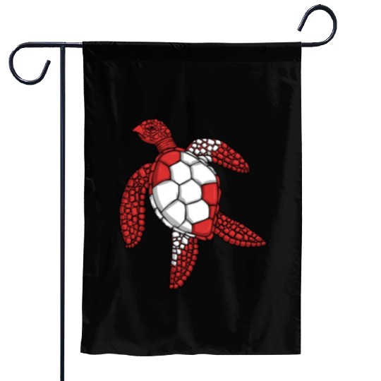 Scuba Diver Red White Flag Turtle Scuba Diving Garden Flags