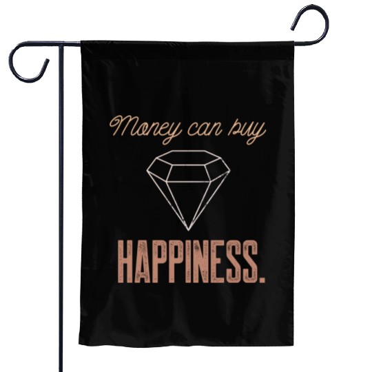 Jewelry Bling Money Can Buy Happiness Funny Diamon Garden Flags