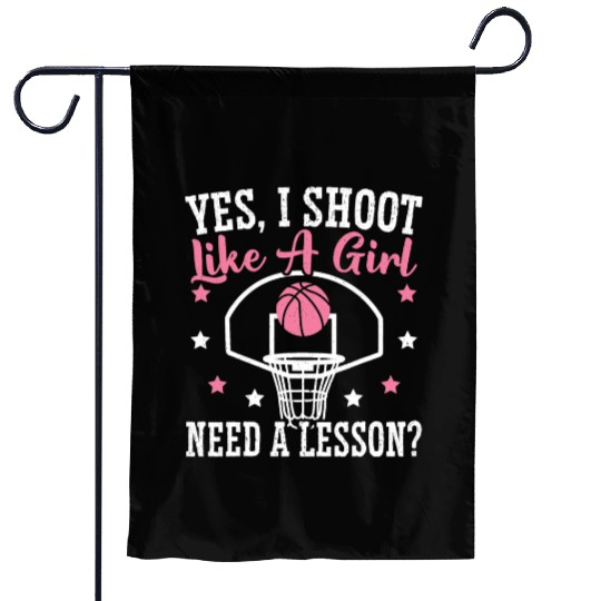 Basketball Girl Hoop Junkie Sport Lover Basketball Garden Flags