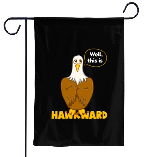 Hawk Word Pun for Animal Lovers Garden Flags