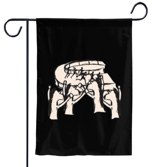 Horses Betting On Humans Racing Equestrian Gift Garden Flags