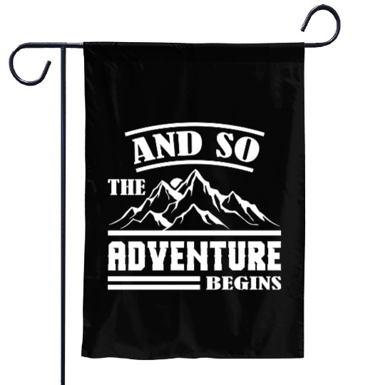 The Adventure Begins Garden Flags