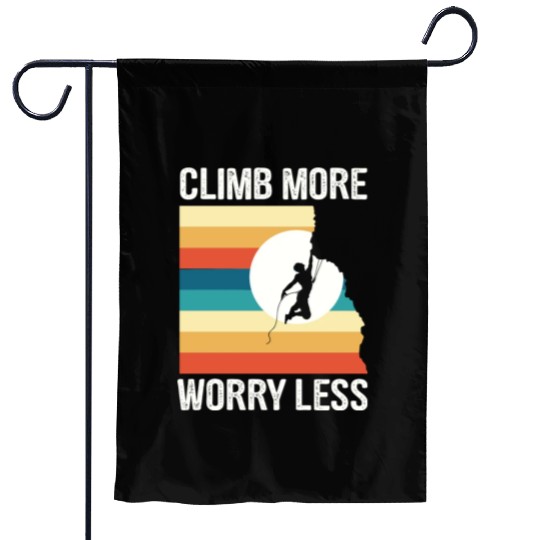 Climbing Mountaineering Climber Mountains Hiking Garden Flags
