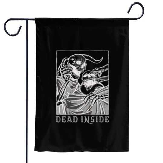 Skeleton Bones Tarot Card Occult Dead Gothic Garden Flags