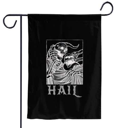 Skeleton Bones Tarot Card Occult Hail Gothic Garden Flags