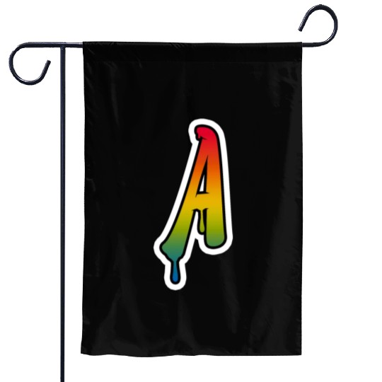 Letter A Graffiti Lettering Alphabet Monogram Init Garden Flags