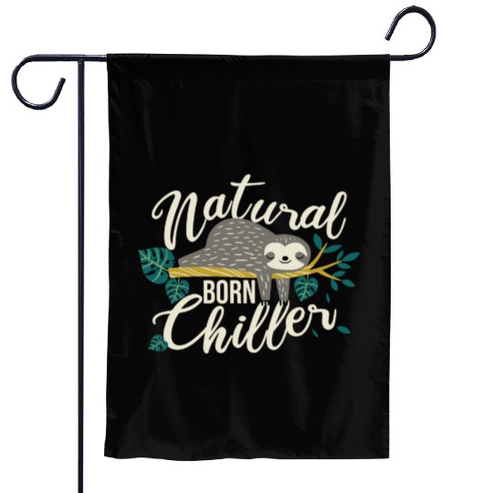 Funny lazy sloth day sleep relax design men women Garden Flags