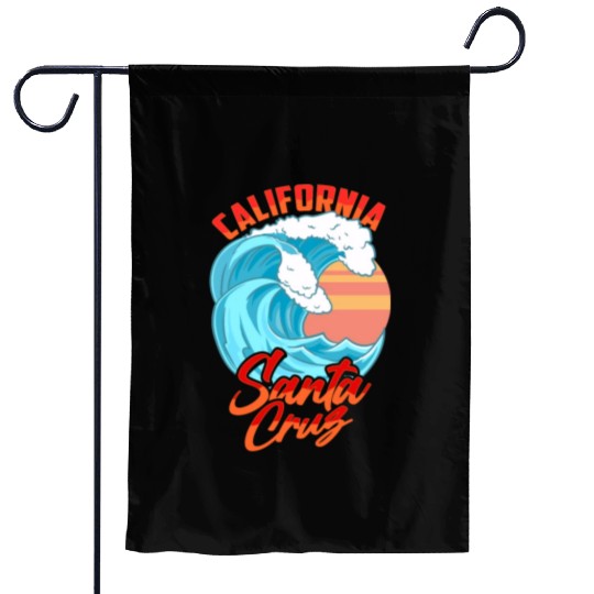 Santa Cruz California Waves Surf Beach Garden Flags