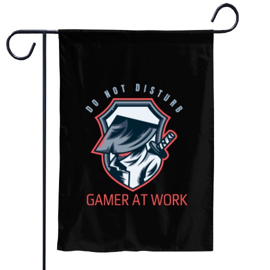 Do Not Disturb Gamer At Work-Gaming Lover Garden Flags