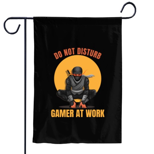 Do Not Disturb Gamer At Work-Gaming Lover Garden Flags