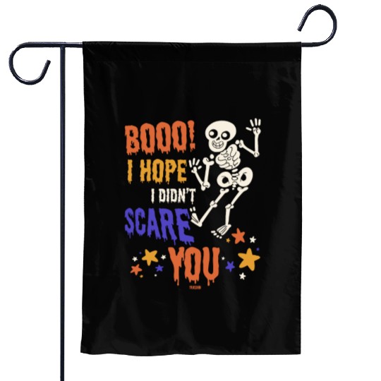Skeleton Halloween party funny saying children Garden Flags