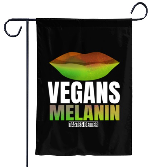 Lovable Melanin Of Vegans Quote Garden Flags