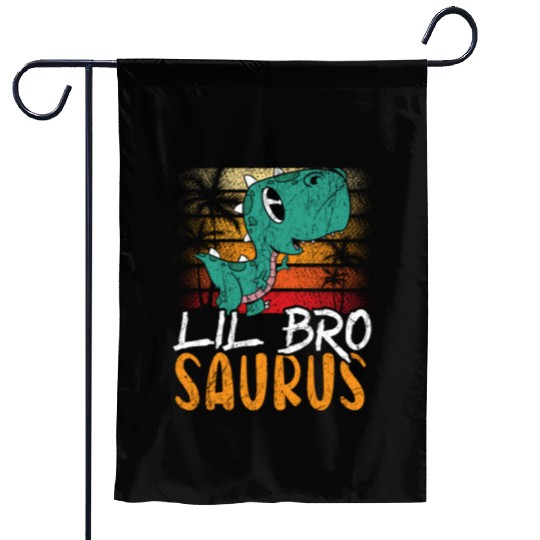 Lil Bro Saurus Best Bro Ever Brotherhood Dinosaur Garden Flags