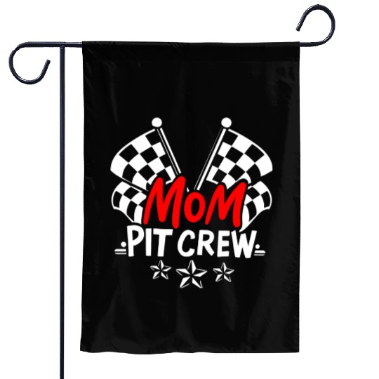 Cool Mothers Day Car Racing Mama Mom Pit Crew Garden Flags
