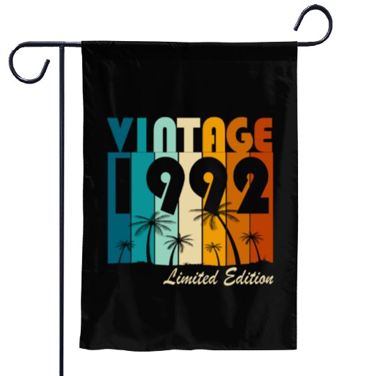 Vintage 1992 Vintage Retro Birthday Gift Garden Flags
