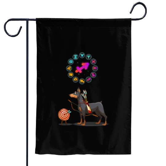 Funny Dog Lover Horoscope Sagittarius Zodiac Sign Garden Flags