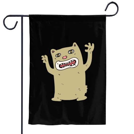 funny catzilla, cat lover Garden Flags