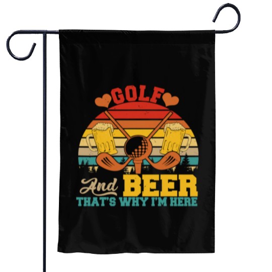 Halloween Vintage Retro Golf And Beer Thats Why Garden Flags