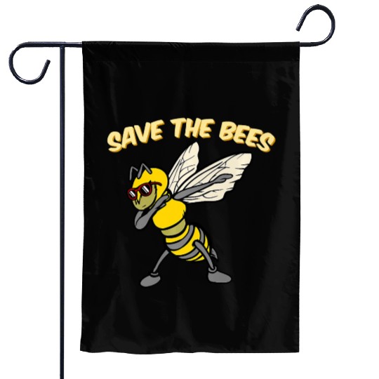 Save The Bees Garden Flags Dabbing Bumblebee Bee Earth Pl