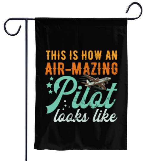 Aircraft Pun Airmazing Pilot - Airline Pilot Garden Flags