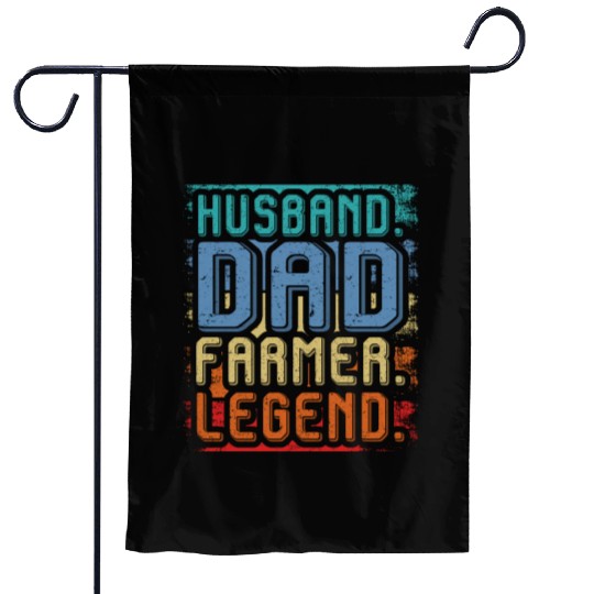 Husband Dad Farmer Legend Garden Flags