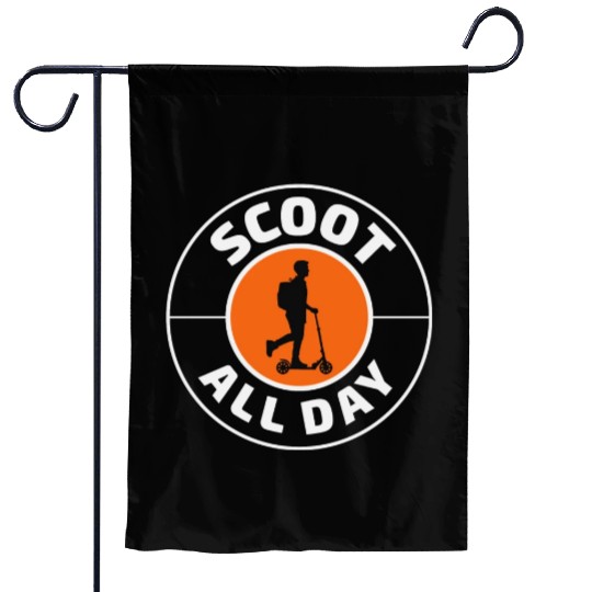 Electric Scooter Driver Motorized E-Scooter Garden Flags