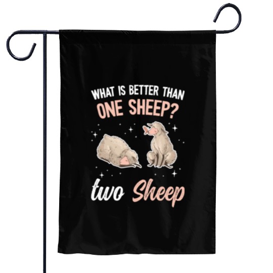 Cute Lamb Saying - Farmer & Sheep Garden Flags