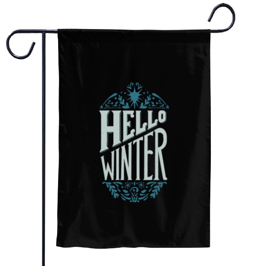 hello winter Garden Flags