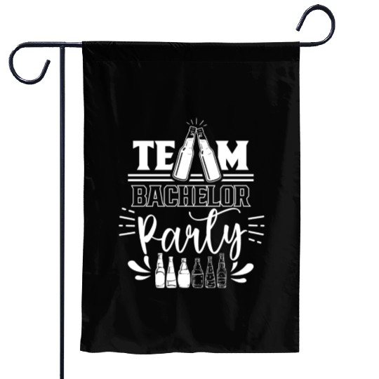Team Bachelor Party Bride Groom Garden Flags