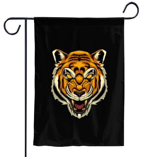Angry Tiger Garden Flags