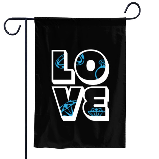 Jewelry Love Diamond Stone Jewellery Gemstone Garden Flags