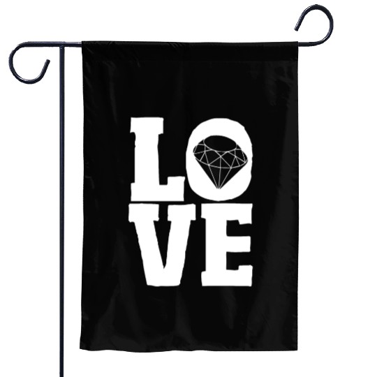 Jewelry Love Diamond Stone Jewellery Gemstone Garden Flags