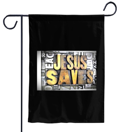 jesus saves Garden Flags