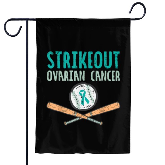 Funny Baseball Lover For Teal Ribbon Awareness Garden Flags