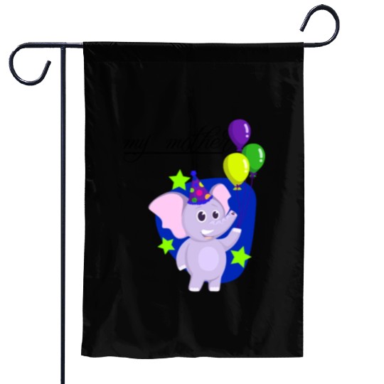 Mama Elephant Garden Flags Cute Classic