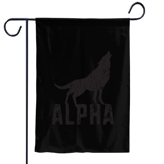 Alpha - wolf lover Garden Flags