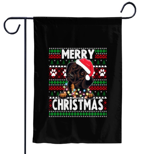 Cute Dog Pajama - Dachshund Dog Lover Christmas Garden Flags
