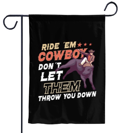 Rodeo Bull Riding Livestock Show Farmer Cattle Garden Flags