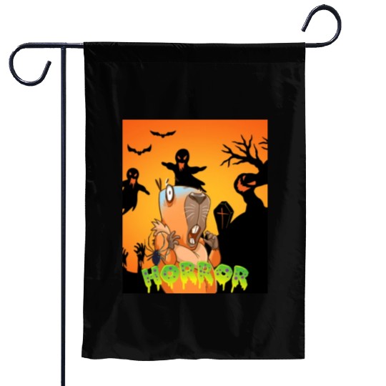 In Front Of Zombies To Save My Capybara Halloween Garden Flags