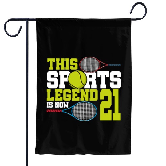 This Sports Legend Is Now 21, Tennis 21st Birthday Garden Flags