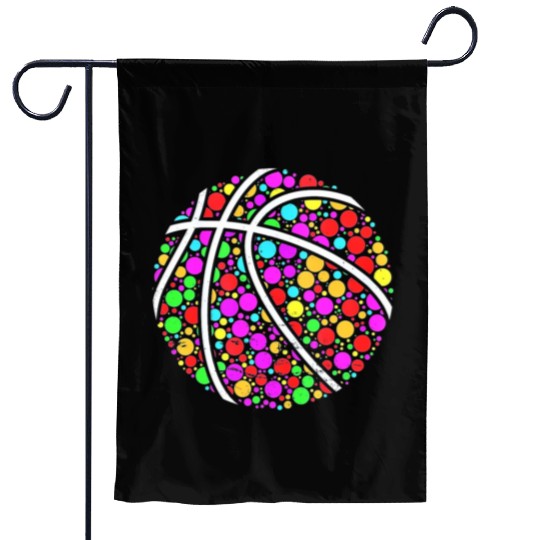 International Dot Day Colored Basketball Polka Dot Garden Flags
